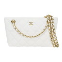 CHANEL シャネル マトラッセ ココマーク クラシック チェーン 白 (ホワイト) グレインドカーフ(キャビアスキン) シャンパンゴールド金具 AP4423...
