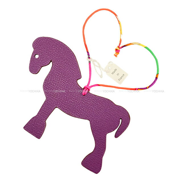 HERMES エルメス プティアッシュ 馬 ホース エルミー アネモネ/ローズキャンディ エプソン/トゴ バッグチャーム 新品未使用(HERMES Petit H Horse Hermy Veau Epsom/Veau Togo bag charm[EXCELLENT][Authentic]) #よちかのサムネイル