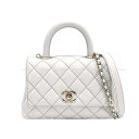 CHANEL シャネル マトラッセ ココハンドル トップハンドル XXS 2way チェーン グレー グレインドカーフ(キャビアスキン) シャンパンゴールド金具...