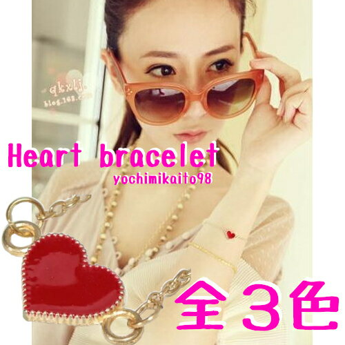 ブレスレット ラブ ハート ハート ブレスレット ミサンガ アンクレット アクセサリー 金属アレルギー ハートチェーンブレスレット レディース つけっぱなし メ...