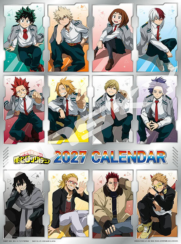 【おまけCL付】2026/11/28発売予定! アニメ『僕のヒーローアカデミア』 2027年 壁掛けカレンダー 27CL-021