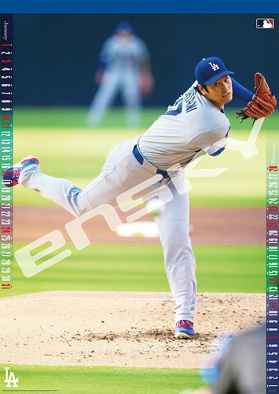 2026/10/24発売予定! 大谷翔平 / 投手編 2027年 壁掛けカレンダー 27CL-550 (2)