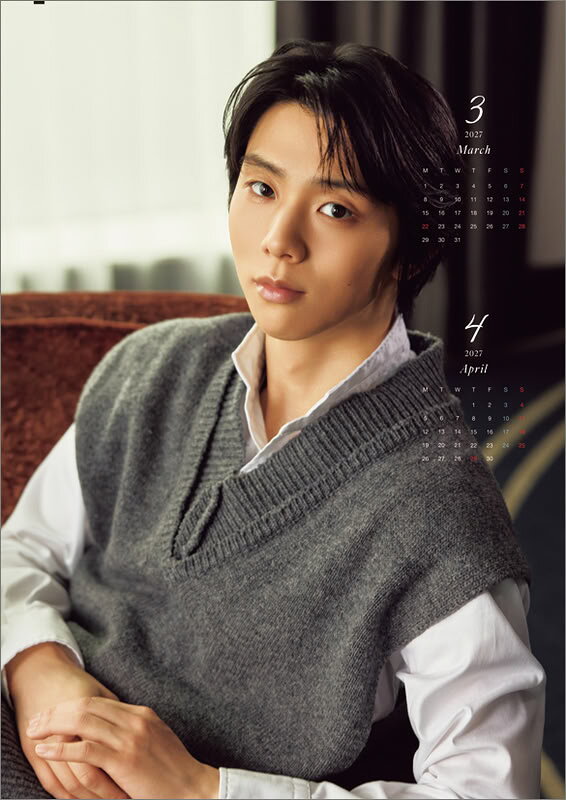2026/10/17発売予定! 羽生結弦 2027年 壁掛けカレンダー 令和9年 27CL-557 (3)