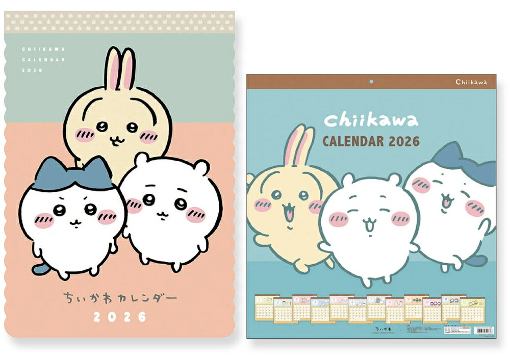 ちいかわ ダイカット / ちいかわ スクエア 2026年 壁掛けカレンダー CL-070-072 CL26-070-072
