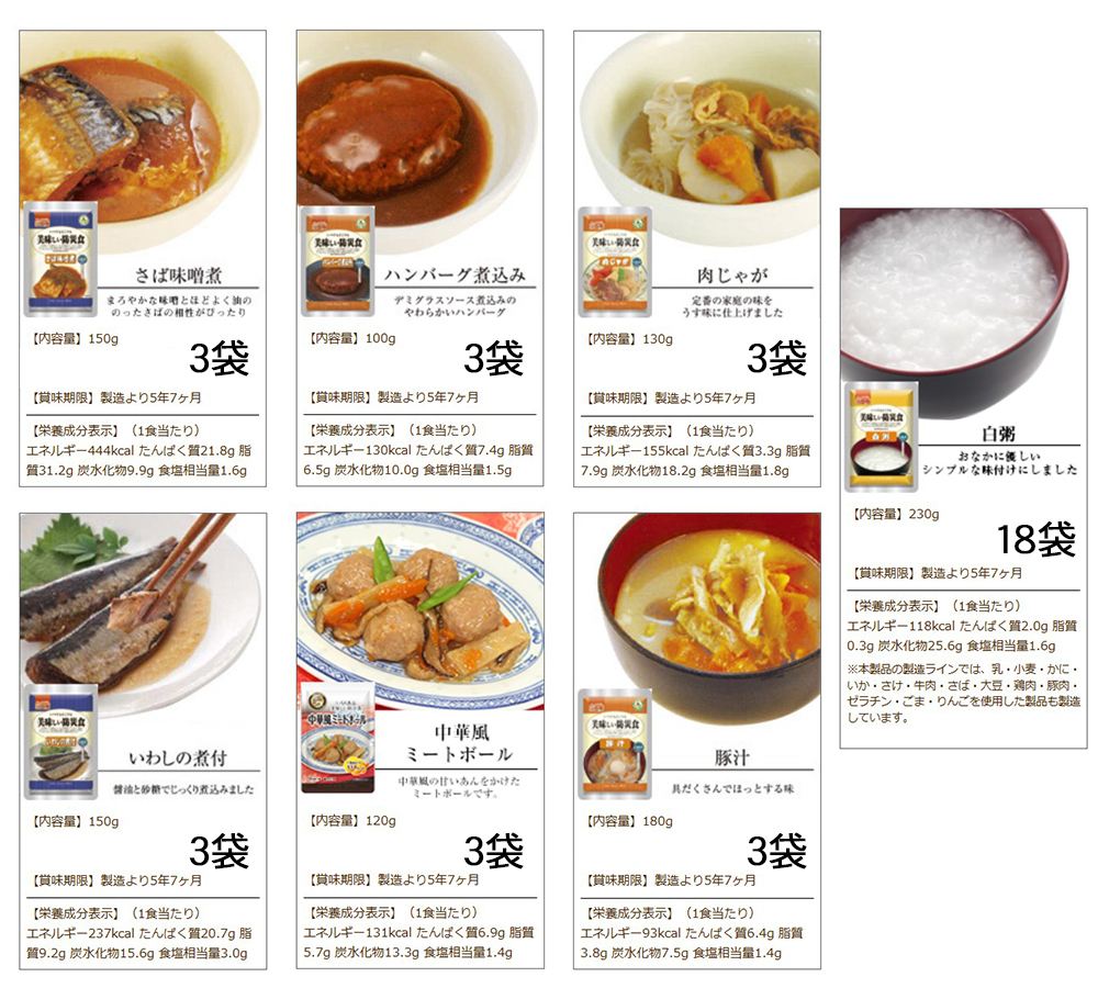 新品 [美味しい防災食セット] 美味しい防災食 ファミリーセット（3人×3日分） 非常食 保存食 / (食品) FS45 2
