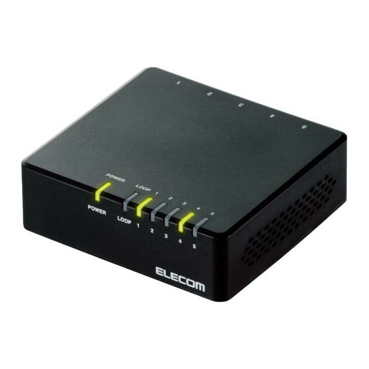 【5/5 00:00~23:59 ポイント5倍】エレコム スイッチングハブ 5ポート 10/100Mbps AC