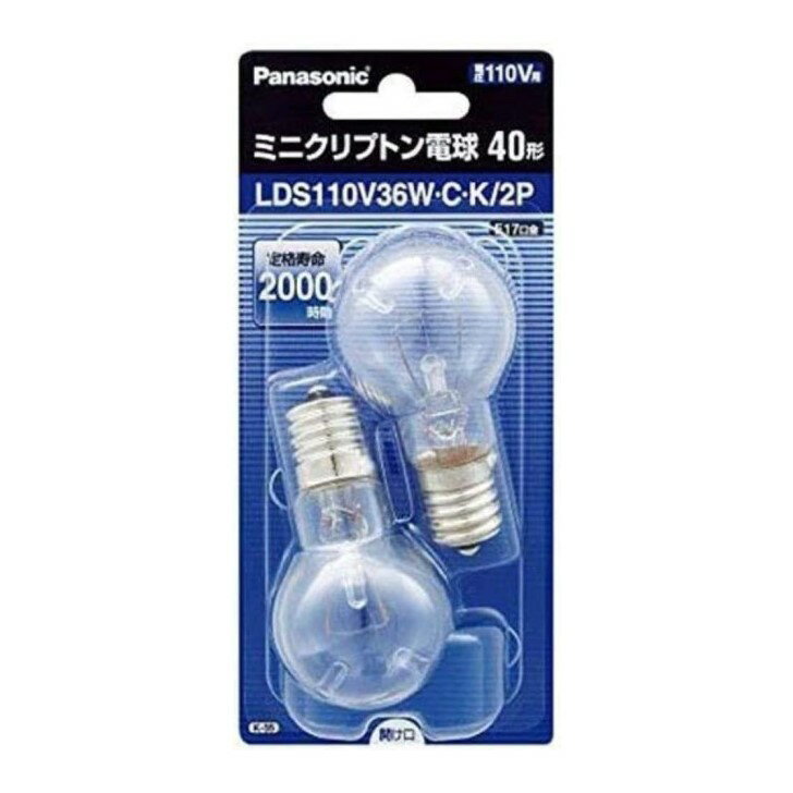 【11/30 00:00~12/1 23:59 ポイント5倍】●パナソニック ミニクリプトン電球 110V 40W形(36W) E17口金 3..