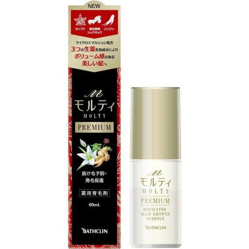 【5/23 20:00~ 5/27 01:59 ポイント5倍】●【医薬部外品】バスクリン モルティ プレミアム 薬用 育毛剤 60mL 【5/23 20:00~ 5/27 01:59 ポイント5倍】●【医薬部外品】バスクリン モルティ プレミアム 薬用 育毛剤 60mL
