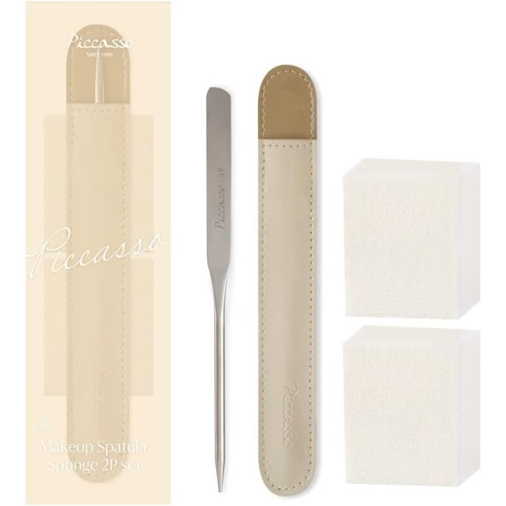 【1/24 20:00~1/29 01:59 ポイント5倍】●ピカソ メイクアップスパチュラ+スポンジ 2Pセット メイク用