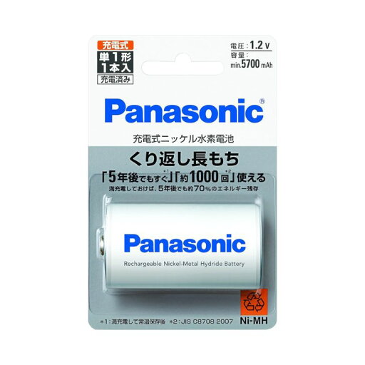 【7/18 00:00~ 7/26 01:59 ポイント5倍】●パナソニック ニッケル水素電池単1形 BK-1MGC/1 【7/18 00:00~ 7/26 01:59 ポイント5倍】●パナソニック ニッケル水素電池単1形 BK-1MGC/1