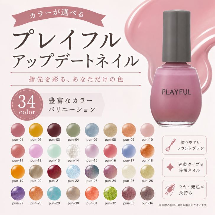 Rakuten - 【6/4 20:00~6/11 01:59 ポイント5倍】【カラー選べる】プレイフル アップデートネイル 自爪ケア 弱爪保護 美爪ケア