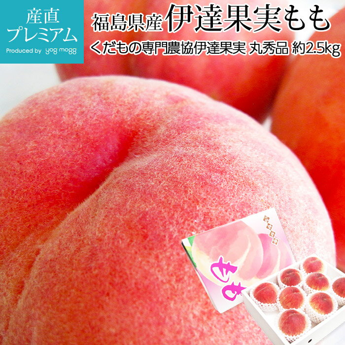 【マラソン限定最大P26倍】 桃 伊達果実もも 丸秀品 約2.5kg 7～9玉 福島県産 産地直送【モモ もも 福島 お取り寄せ フルーツ 果物 ギフト 贈答 プレゼント 内祝い 出産祝い】【産直プレミアム】