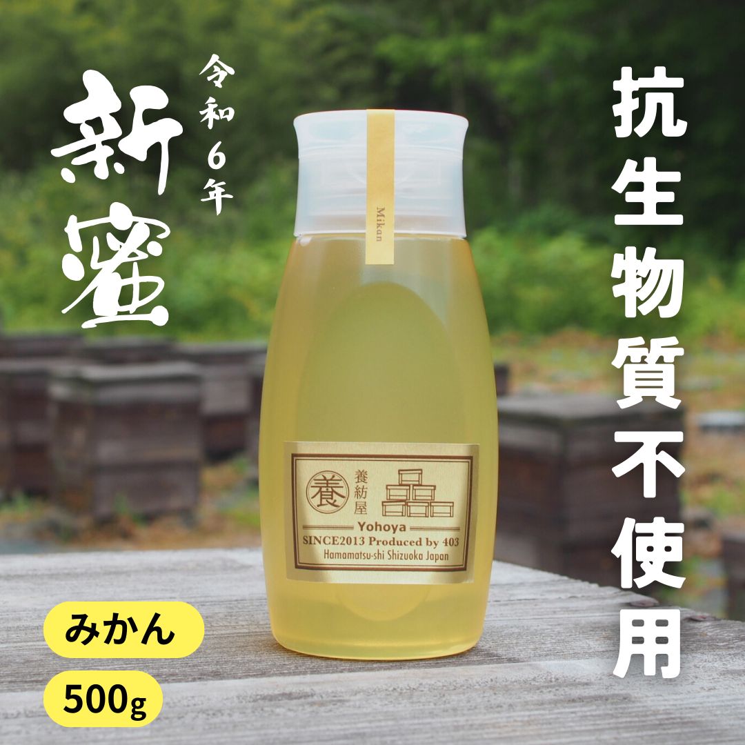 DEAL20%【2024年 新蜜】国産 生はちみつ 無添加 抗生物質不使用 [みかん蜜 500g ボトル ] 静岡県 生産者直送 非加熱蜂蜜 おいしいはちみつのサムネイル