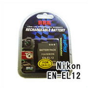 飛脚ゆうパケット発送 ニコン(NIKON) EN-EL12 デジカメ用 互換バッテリー