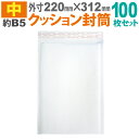 送料無料 クッション封筒 (中)100枚セットB5サイズ エアキャップ付