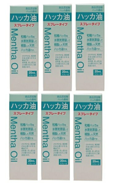 楽天ケンコウlife【×6本セット送料込】大洋製薬　ハッカ油 スプレー 20ml　風邪の予防　鼻づまり　夏 マスク 虫除け アウトドア 公園 キャンプ 食品添加物 ハッカ香料 （4975175021760 ）