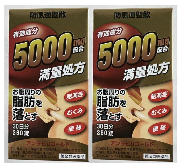 【×2箱セット送料込】【第2類医薬品】阪本漢方製薬 防風通聖散 アンラビリゴールド 360錠 漢方の原典といわれる中国の医書「宣明論」に収載されている満量処方(4987076505089)
