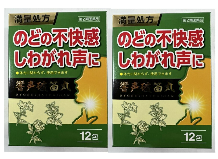 【×2箱セットメール便送料込】【第2類医薬品】JPS製薬 響声破笛丸エキス 顆粒G 12包入 のどの不快感 しわがれ声に のどの薬 漢方製剤 (4987438079630)