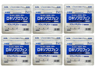 【7枚入×6袋セットメール便送料込】【第2類医薬品】 タカミツ リフェンダLXテープ 　　肩の痛み・関節痛・腰痛に 外用薬 ロキソプロフェンナトリウム水和物配合テープ剤 (4987487104093 )