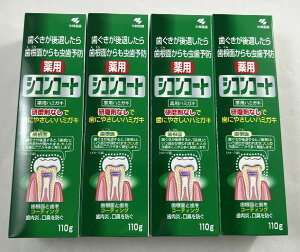 【×4本セット送料込】小林製薬 薬用 シコンコート 110g(歯周病ハミガキ)歯磨き粉 歯ぐきが後退したら歯根（シコン）からの虫歯予防 研磨剤なしで歯にやさしいハミガキ (4987072005378 )医薬部外品