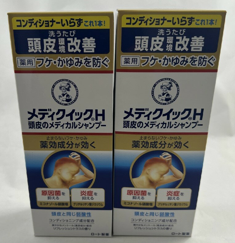 【×2本セット送料込】【ロート製薬】メンソレータム メディクイックH 頭皮のメディカルシャンプー 200ml男性用シャンプー 男性化粧品(..