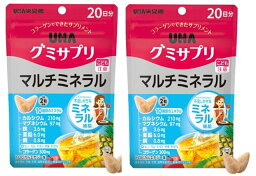 【×2袋セットメール便送料込】UHA味覚糖 UHA グミサプリ マルチミネラル 20日分 カラダで作られない不足しがちな10種類のミネラルを補給 (4902750712140)