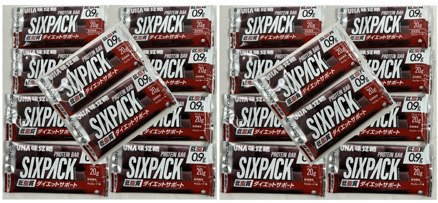 【×20袋セット送料込】UHA味覚糖 SIXPACK シックスパック プロテインバー チョコレート味 1袋 25 OFF 低脂質(4902750904361)