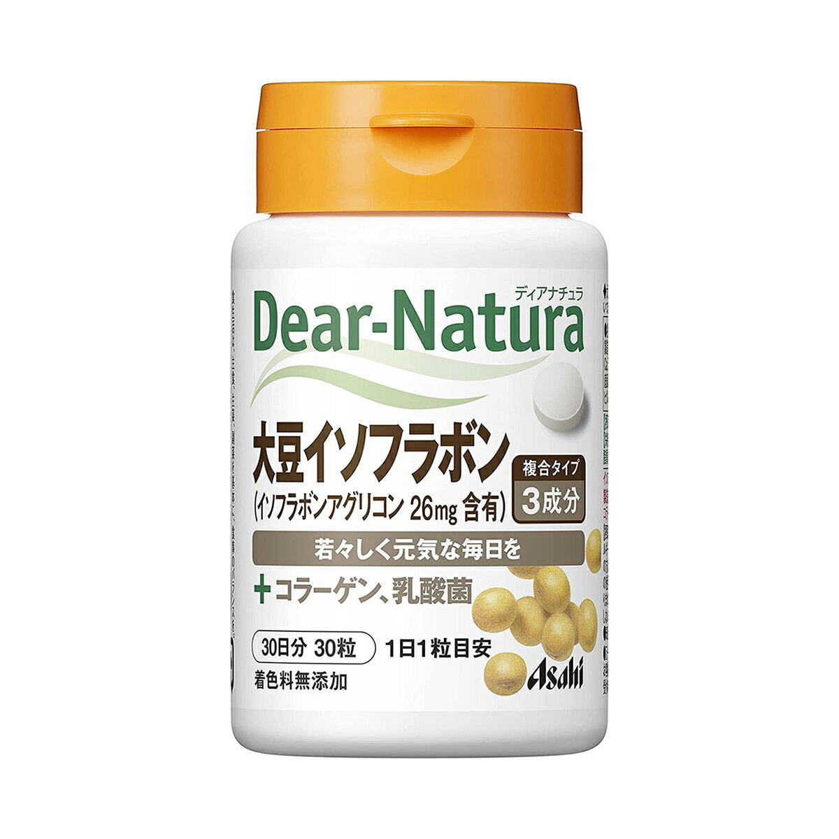 【×2個セット送料込】【アサヒグループ食品】アサヒ ディアナチュラ Dear-Natura 大豆イソフラボン 30粒入　　若々しさを大切にする方に 大豆イソフラボン コラーゲン 乳酸菌を配合 (4946842634965 ) 2