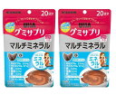 【×2袋セットメール便送料込】UHA味覚糖 グミサプリ マルチミネラル 20日分