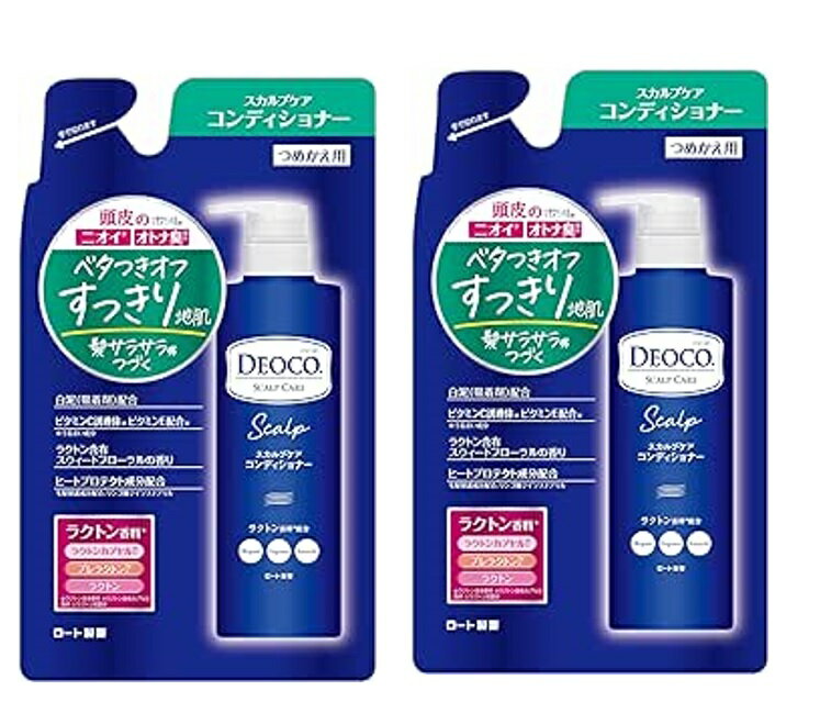 【×2袋セット送料込】ロート製薬 デオコ スカルプケア コンディショナー つめかえ用 370g