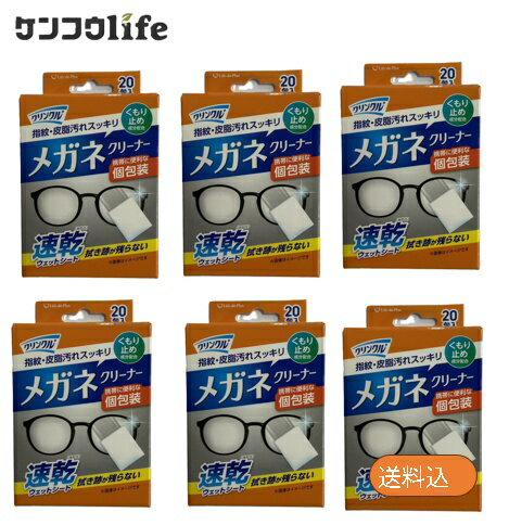 【×6個 配送おまかせ】Life-do.Plus クリンクル メガネクリーナー 20包入