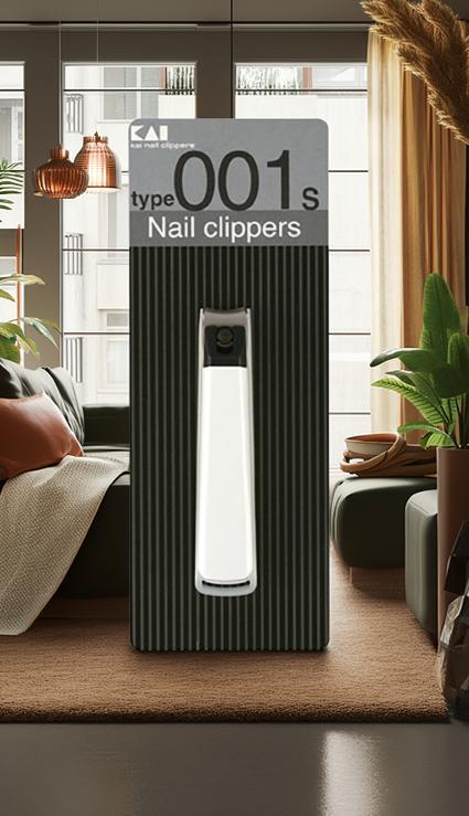 貝印 KE0121 ツメキリ Type001S 白　シャープな切れ味のステンレス刃を使用したツメキリです。シンプルでスタイリッシュなデザインで、爪のお手入れができます (4901601236385)