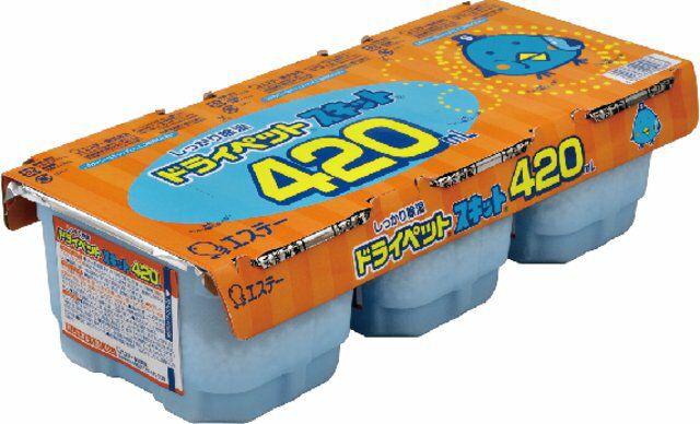 【×3個パック×2個セッ送料込み】エステー ドライペットスキット 除湿剤 湿気取り 使い捨てタイプ 420mlのサムネイル