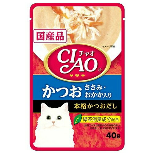 いなば チャオ CIAO パウチ かつお ささみ・おかか入り 40gのサムネイル