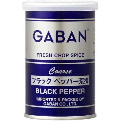 【送料無料・まとめ買い×60個セット】ハウス食品 GABAN ギャバン ブラックペッパー 荒挽 缶(65g)