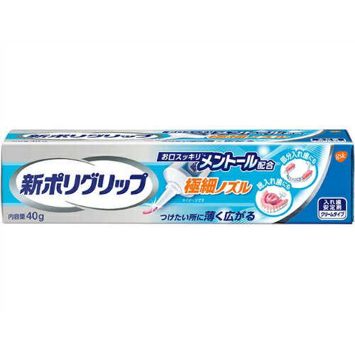 【×2本セット送料無料】グラクソスミスクライン 新ポリグリップ 極細ノズル メントール配合 40g