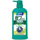 【送料無料・まとめ買い×4個セット】ライオン商事 ペットキレイ 皮フを守る リンスインシャンプー 犬用 ポンプ(550mL)
