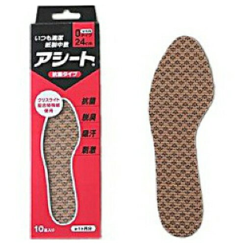 【送料込・まとめ買い×36個セット】アシート Oタイプ 抗菌 女性用 24cm 10足分入