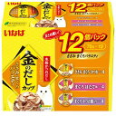 【送料無料・まとめ買い×6個セット】いなば 金のだしカップ 12個パック ささみまぐろバラエティ