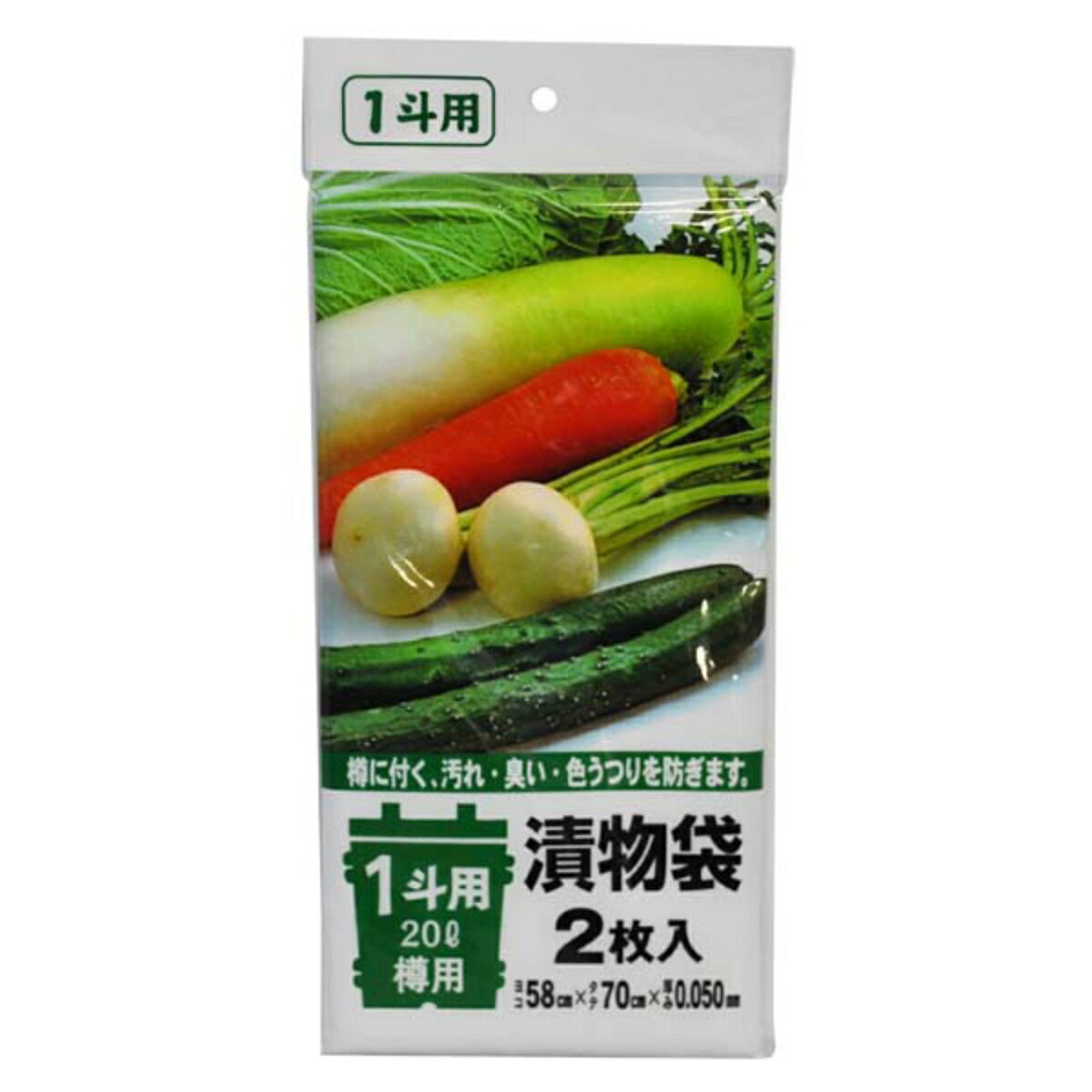 【送料込・まとめ買い×120個セット】ジャパックス TK02 漬物袋 1斗用 2枚入