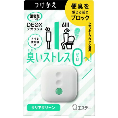 【送料込・まとめ買い×6個セット】エステー 消臭力 DEOX デオックス トイレ用 つけかえ クリアグリーン 6ml