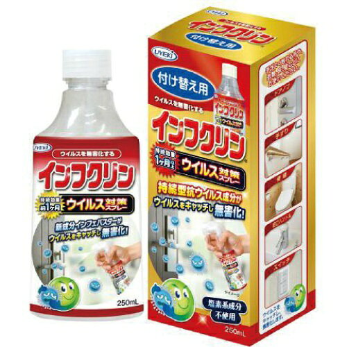 【送料込・まとめ買い×8個セット】UYEKI ウエキ インフクリン スプレータイプ 付替用250ml(4.0)