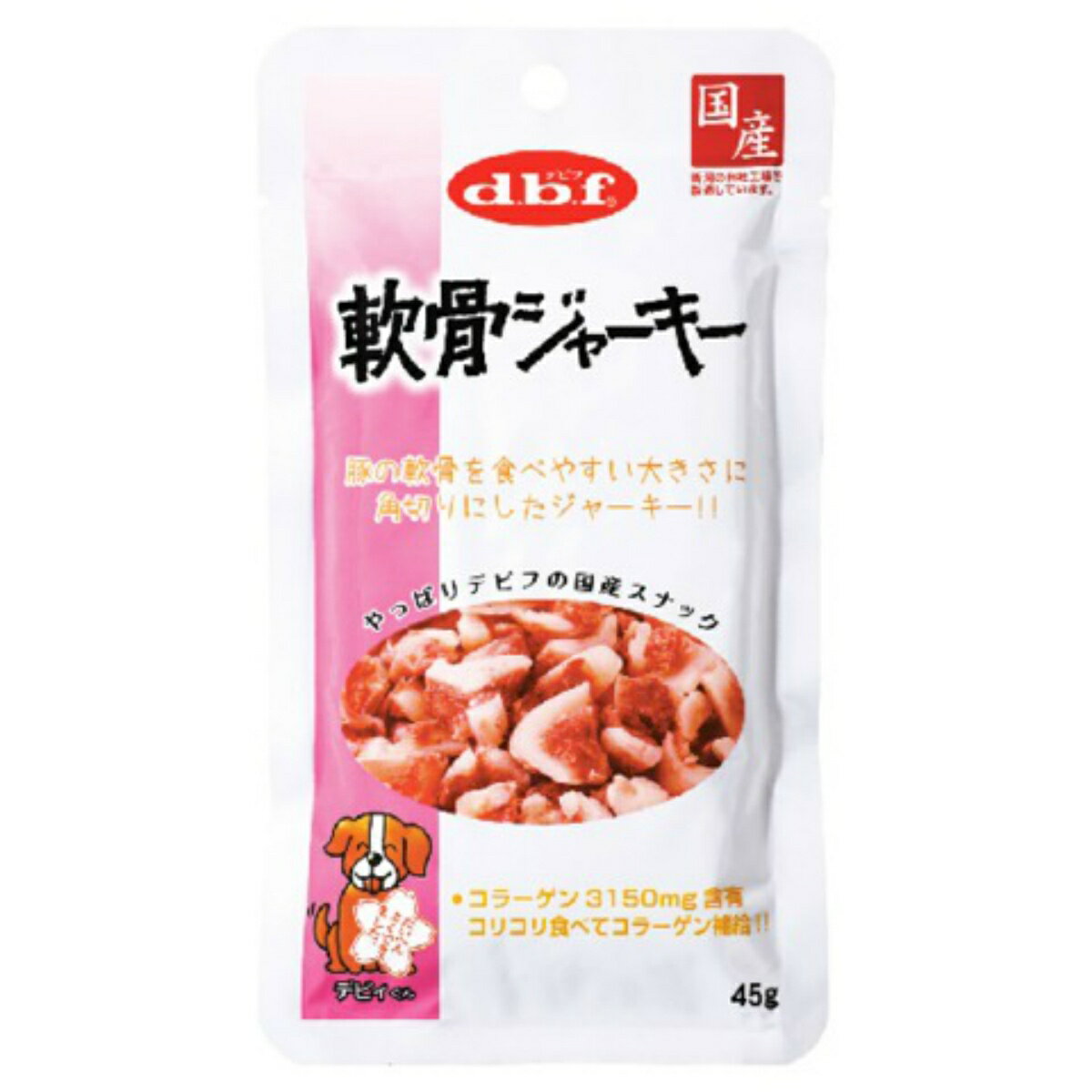 商品名：デビフ 軟骨ジャーキー 45g内容量：45gJANコード：4970501033486発売元、製造元、輸入元又は販売元：デビフペット原産国：日本商品番号：101-83148商品説明食品用のお肉を使用し、新潟の自社工場で製造広告文責：アットライフ株式会社TEL 050-3196-1510 ※商品パッケージは変更の場合あり。メーカー欠品または完売の際、キャンセルをお願いすることがあります。ご了承ください。