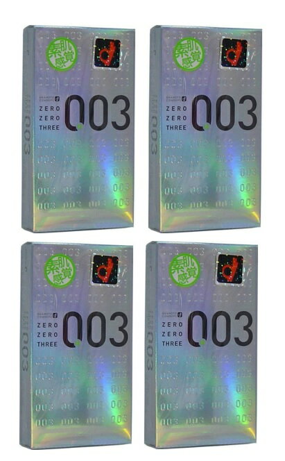【×4箱 メール便送料込】オカモト 003 ゼロゼロスリー 12個入 フット感がまるで素肌感覚の薄さ0.03mmのコンドーム・スキン・避妊具・出産計画( 4970520232358)