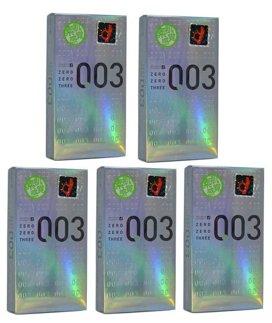 【×5箱 メール便送料込】オカモト 003 ゼロゼロスリー 12個入 フット感がまるで素肌感覚の薄さ0.03mmのコンドーム・スキン・避妊具・出産計画( 4970520232358)