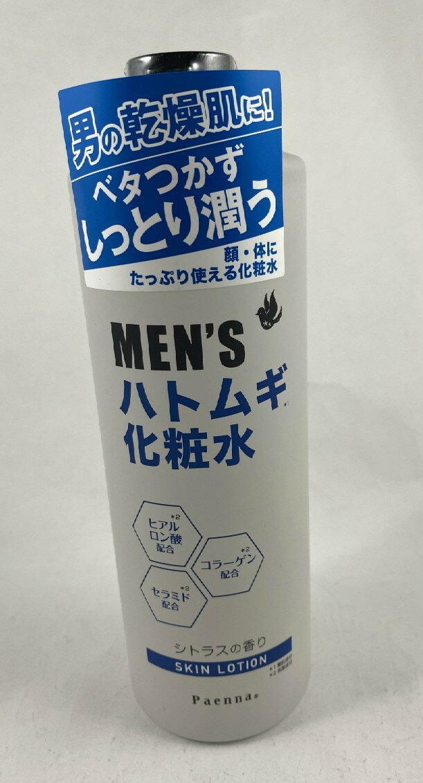 【送料込・まとめ買い×4個セット】イヴ パエンナ メンズ ハトムギ化粧水 シトラスの香り 500ml ハトムギ種子エキスに加え、保湿成分配..