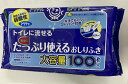 日本製紙クレシア アクティ トイレに流せるおしりふき 100枚入　介護用　たっぷり使える　ウェットタイプ