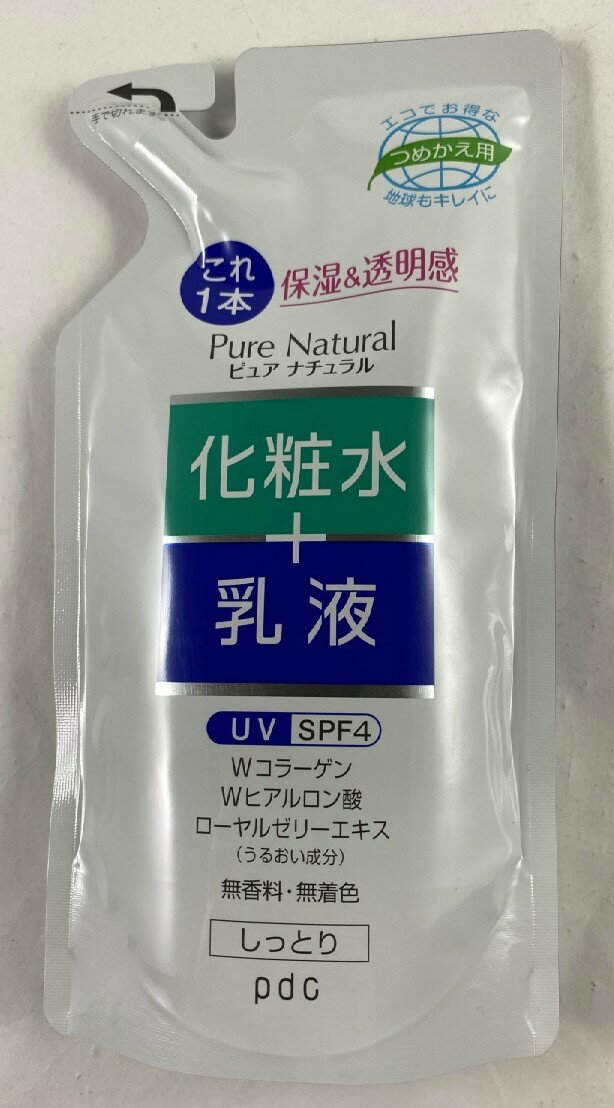 ピュアナチュラル エッセンスローション UV つめかえ用 200mlモイストキープ処方の化粧液 角質までうるおって、ハリを保ちながら弾力感・透明感のあるお肌に(4961989102825)