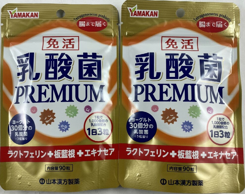 【90粒入×2袋　メール便送料込】山本漢方 乳酸菌 PREMIUM プレミアム