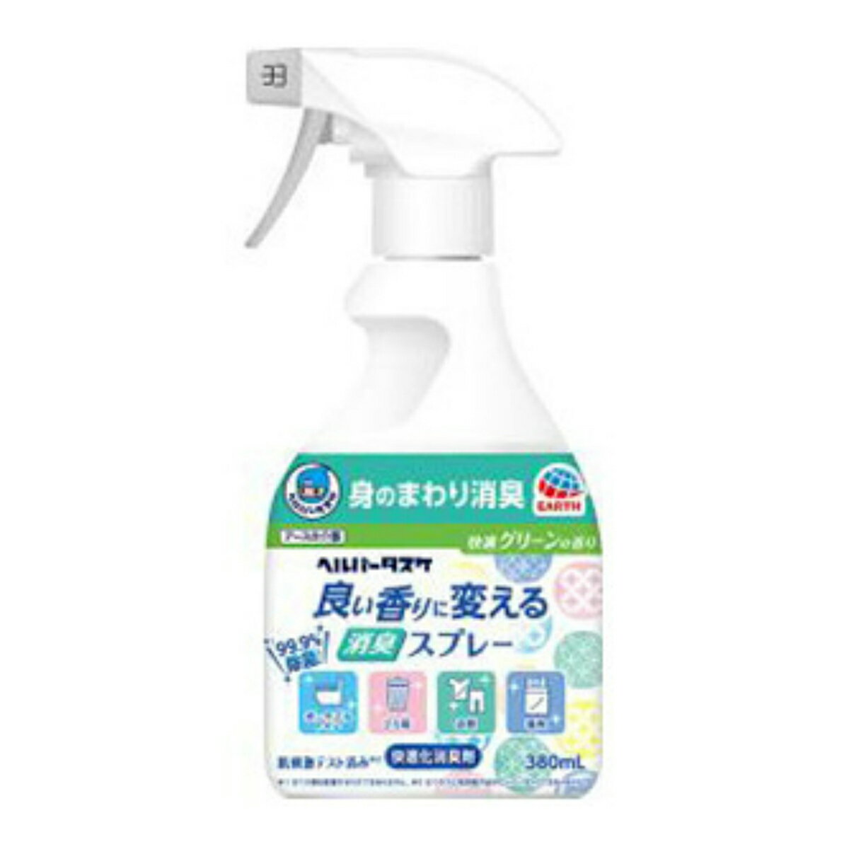 【店長のイチオシ】アース製薬 ヘルパータスケ 良い香りに変える 消臭 スプレー 快適グリーンの香り 380ml